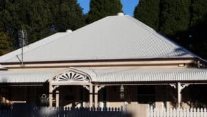 Residential House with Gray Roofing